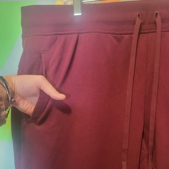 NWOT Athletic Works Maroon Women's Plus Athleisure Knit Pants Size 3X - Picture 4 of 9